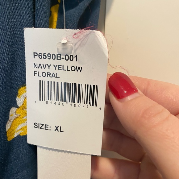 NWT All in Favor Blue Tie-front Jumpsuit - Picture 2 of 4